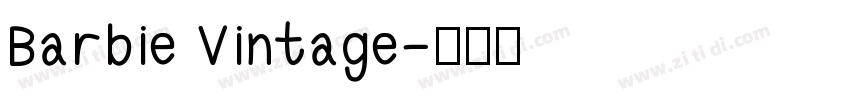 Barbie Vintage字体转换